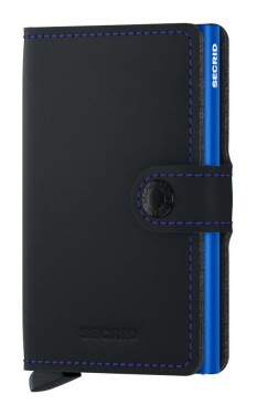 Kožená mini peňaženka Secrid Miniwallet Matte Black & Blue