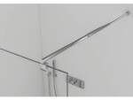 CERANO - Sprchová zástena Walk-in Onyx Round Ľ/P - 8 mm + polička/držiak na uteráky - guľatá vzpera - chróm, transparentné sklo - 70x200 CER-477164