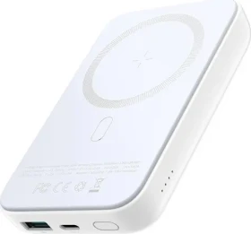 Joyroom JR-W020 biela / Powerbanka / 10000mAh / 20W / 1x USB-A + 1x USB-C + bezdrôtové nabíjanie (6941237119698)
