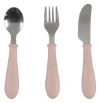 Beaba Detský príbor 3-dielny Cotton Candy / Detský príbor / nerezová oceľ / 8-36 mesiacov (913643BB)
