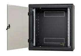 Triton 19" rozvádzač jednodielny 6U/600x395mm čierny / Rozvádzač / Nástenné / Celosklenené dvere / IP30 (RBA-06-AS4-BAX-A1)