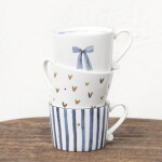 Bastion Collections Keramický hrnek Hearts in Brown 240 ml