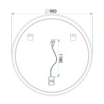 REA - Zrkadlo LED 90cm FFJ90 HOM-04400