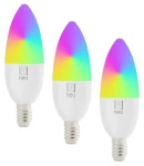 Immax NEO LITE SMART 3x LED žiarovka E14 6W RGB+CCT / Sada žiaroviek / farebná a biela / stmievateľná / Wi-Fi / Beacon / DO (07716CDO)