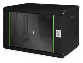 Digitus Unique čierna / Nástenný rack / 7U / 420x600x450 mm / sklenené dvere / IP20 (DN-19 07-U-SW)