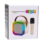 Mamido Bezdrôtový karaoke reproduktor s mikrofónom K12 RGB Bluetooth ružový