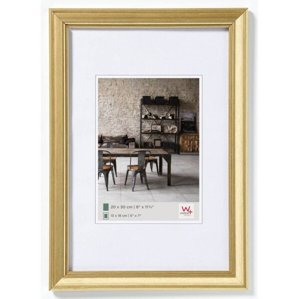 Walther+ design JA030G vymeniteľný fotorámček Formát papiera: 20 x 30 cm zlatá; JA030G