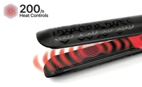 Valera Swiss'X Pulscare čierno-červená / Žehlička na vlasy / keramické doštičky / iónová / 120-230 °C (101.20/I)