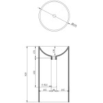 MEXEN - Ajax-01 Voľne stojace umývadlo z liateho mramoru 45 x 45, biela mat 26504500
