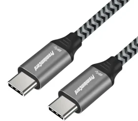 PremiumCord USB-C čierna / Dátový kábel / USB 3.2 Gen 1 / 5 Gbit / s / bavlnený oplet / 1 m (ku31ct1)