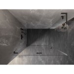 MEXEN/S - Lunar-F L sprchový kút skladacie dvere ľavá 100 x 70, transparent, grafit kartáčovaná 836L-100-070-66-00-L