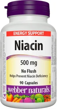 Webber Naturals Niacín 500 mg nealergický 90 kapsúl (09548)