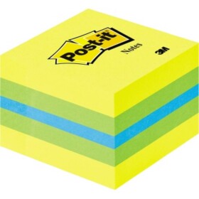 Post-it kocka samolepiacich poznámok 2051-L 51 mm x 40 mm modrá, limetkovo zelená, citrónovo žltá 400 listov; 2051-L