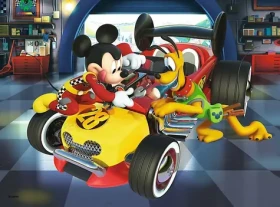 Trefl - Puzzle - Mickey Mouse: Príprava na závod