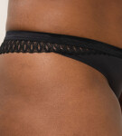 Dámske tangá Aura Spotlight High Leg string čierna TRIUMPH BLACK