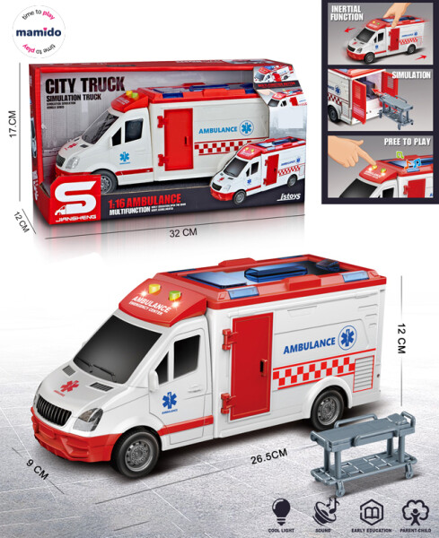 Mamido Mamido Autíčko sanitka 1:16 so zvukmi a svetlami MT1286