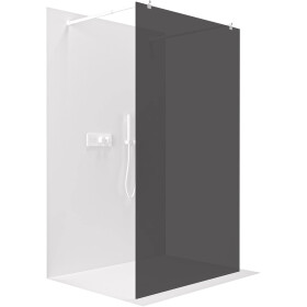 CERANO - Sprchová zástena Walk-in Onyx Duo Ľ/P - 8 mm - guľatá vzpera - biela matná, grafitové sklo - 150x200 CER-8050BD2118