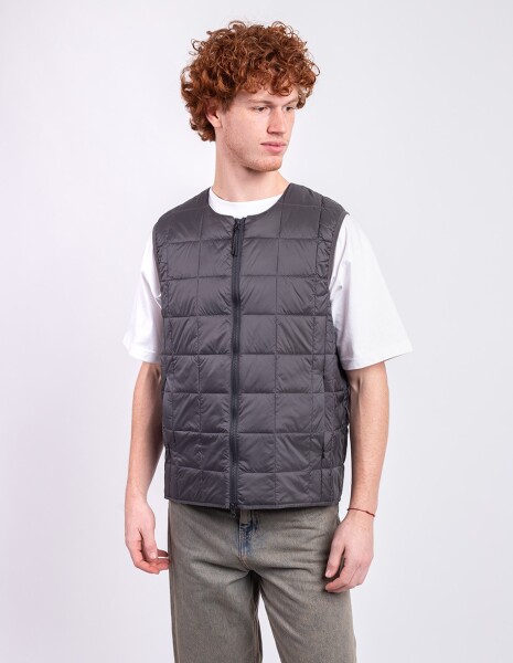 Taion Crew Neck Zip Down Vest D.CHARCOAL M