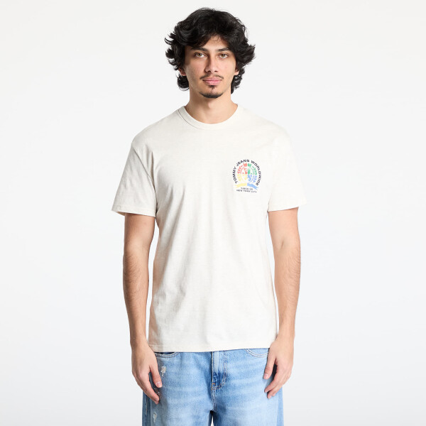 Tričko Tommy Jeans Regulat Pop Crest Tee Beige M