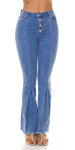 Sexy Highwaist flared Jeans with decorative seam denimblue 36