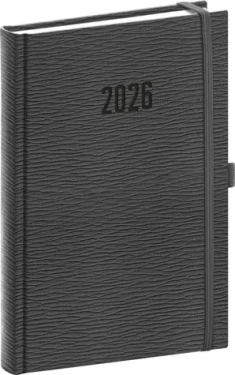 NOTIQUE Denný diár Rivoli 2026 sivý / 15 x 21 cm (PGD-DA5RI-6002)