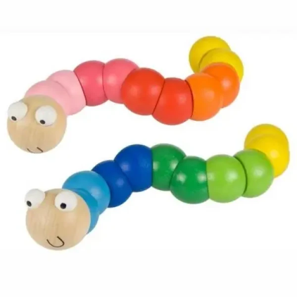 Bigjigs Toys Farebný červík červená
