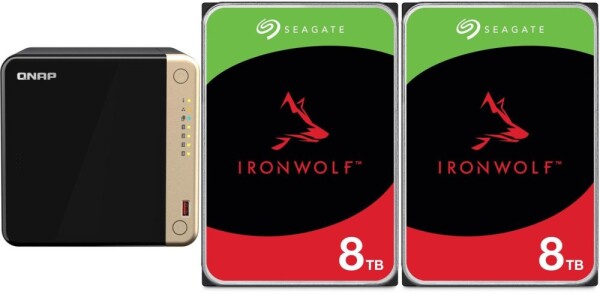 Qnap TS-464-8G + 2x Seagate IronWolf 8TB (ST8000VN004)