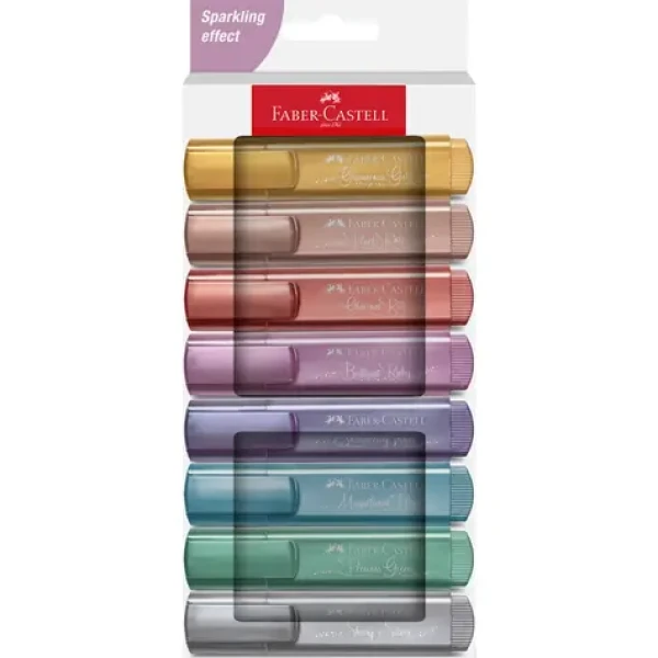 Faber-Castell Textliner 46 Metallic Zvýrazňovač - papierová krabička 8 ks (254678)