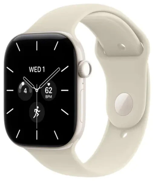 Apple Watch Series 12 GPS+Cellular 42mm Perlovo biele keramické telo - Pieskový športový remienok S/M / 130-180 mm (MJGW4RK/A)