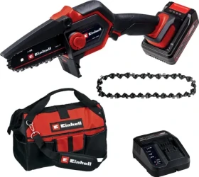 Einhell GE-PS 18/15 Li / Aku reťazová píla na vetvy / 18V / V sade s aku, nabíjačkou, taškou a náhradnou reťazou (4600043)