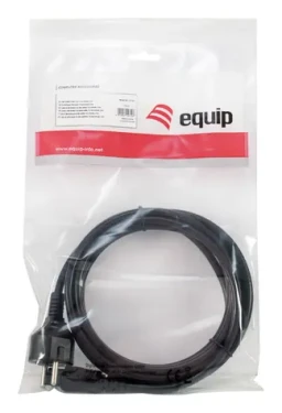 Equip CEE 7/7 - C5 čierny / Napájací kábel / 3 m / 250 V / 2,5 A (112151)