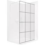 CERANO - Sprchová zástena Walk-in Onyx Round Ľ/P - 8 mm - guľatá vzpera - biela matná, industriálne sklo - 140x200 CER-8050BD241