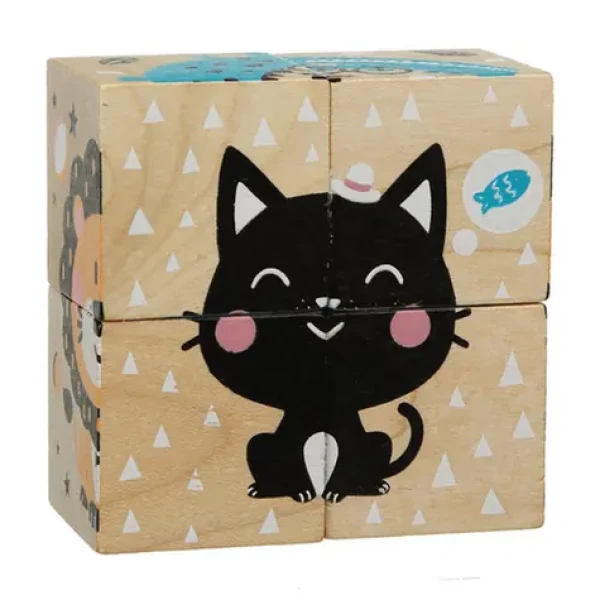 CUBIKA 15429 Veselé zvieratká - 4 skladacie obrázkové kocky