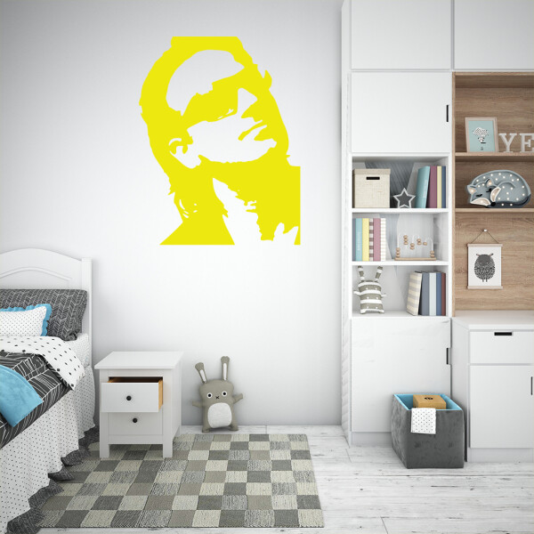 Veselá Stena Samolepka Bono Vox (U2) Farba: žltá, Veľkosť: 100 x 77 cm