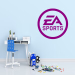 Veselá Stena Samolepka EA Sports Farba: biela, Veľkosť: 80 x 80 cm