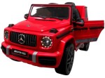 Mamido Elektrické autíčko Mercedes G63 v červenej farbe s penovými kolesami EVA, mäkká sedačka, licencovaný model