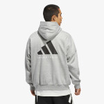 Mikina adidas Basketball Fleece Hoodie (Gender Neutral) Medium Grey Heather M