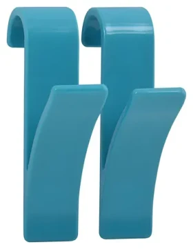 MSV závesný háčik na uterák na vykurovací rebrík 2 ks modrý / plast