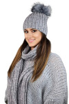 Súprava čiapky a šálu K.22.261.05 Light grey - Kamea UNI