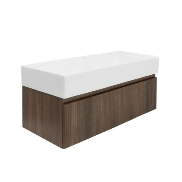 Kúpeľňová skrinka s umývadlom SAT Evolution 98x30x44,8 cm orech mat SATEVO100NAU2 SATEVO100NAU2