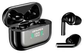 Awei T29P čierna / Bezdrôtové slúchadlá / TWS / mikrofón / Bluetooth 5.1 / IPX6 / dobíjacie púzdro (T29P)