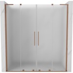 MEXEN/S - Velar L Duo posuvné sprchové dvere 170, dekor, meď kartáčovaná 871-170-003-32-65