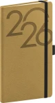 NOTIQUE Vreckový diár AJAX 2026 zlatý / 9 x 15.5 cm (PGD-KAPAJ-6614)