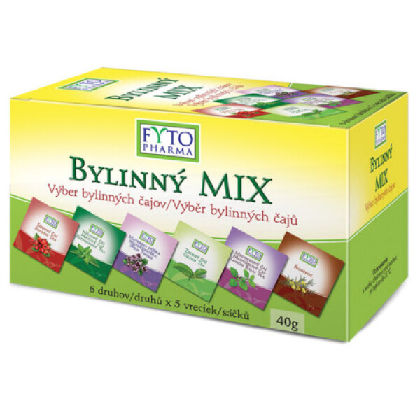 FYTOPHARMA Čaj bylinky mix vrecúška 6 x 5 druhov 1 x 1 set