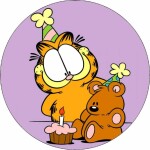 Jedlý papier Garfield oslavy narodenín 19,5 cm - Pictu Hap - Pictu Hap