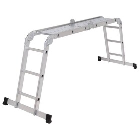 TOOLCRAFT TO-10104645 hliník viacúčelový rebrík skladacie Max.prac. výška: 4.3 m strieborná 15.7 kg; TO-10104645