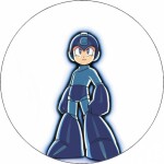 Jedlý papir Mega Man na bielom pozadí 19,5 cm - Pictu Hap - Pictu Hap