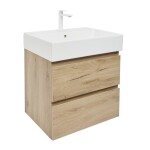 Kúpeľňová skrinka 2 zásuvková s umývadlom SAT B-Way 59x50x45 cm dub mat BWAY260OAKU2BBI BWAY260OAKU2BBI