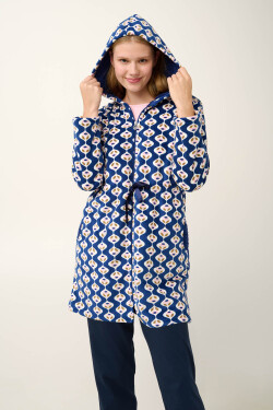 Vamp - Župan s kapucňou s potlačou Country Calico 21414 - Vamp blue print M