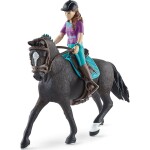 Schleich Horse Club 42541 Hnedovláska Lisa s pohyblivými kĺbmi na koni